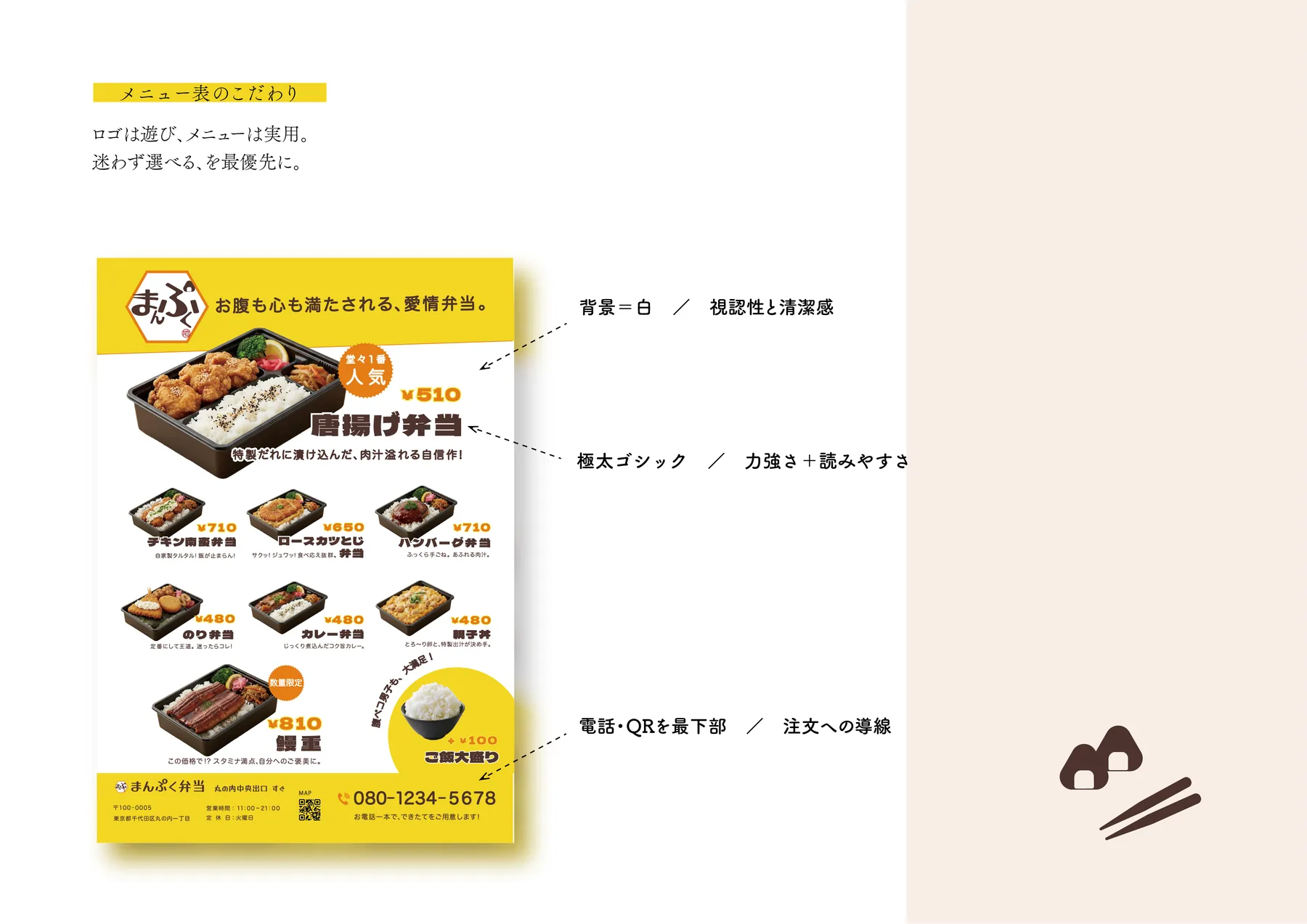 お弁当屋「まんぷく弁当」 制作紹介 3／3